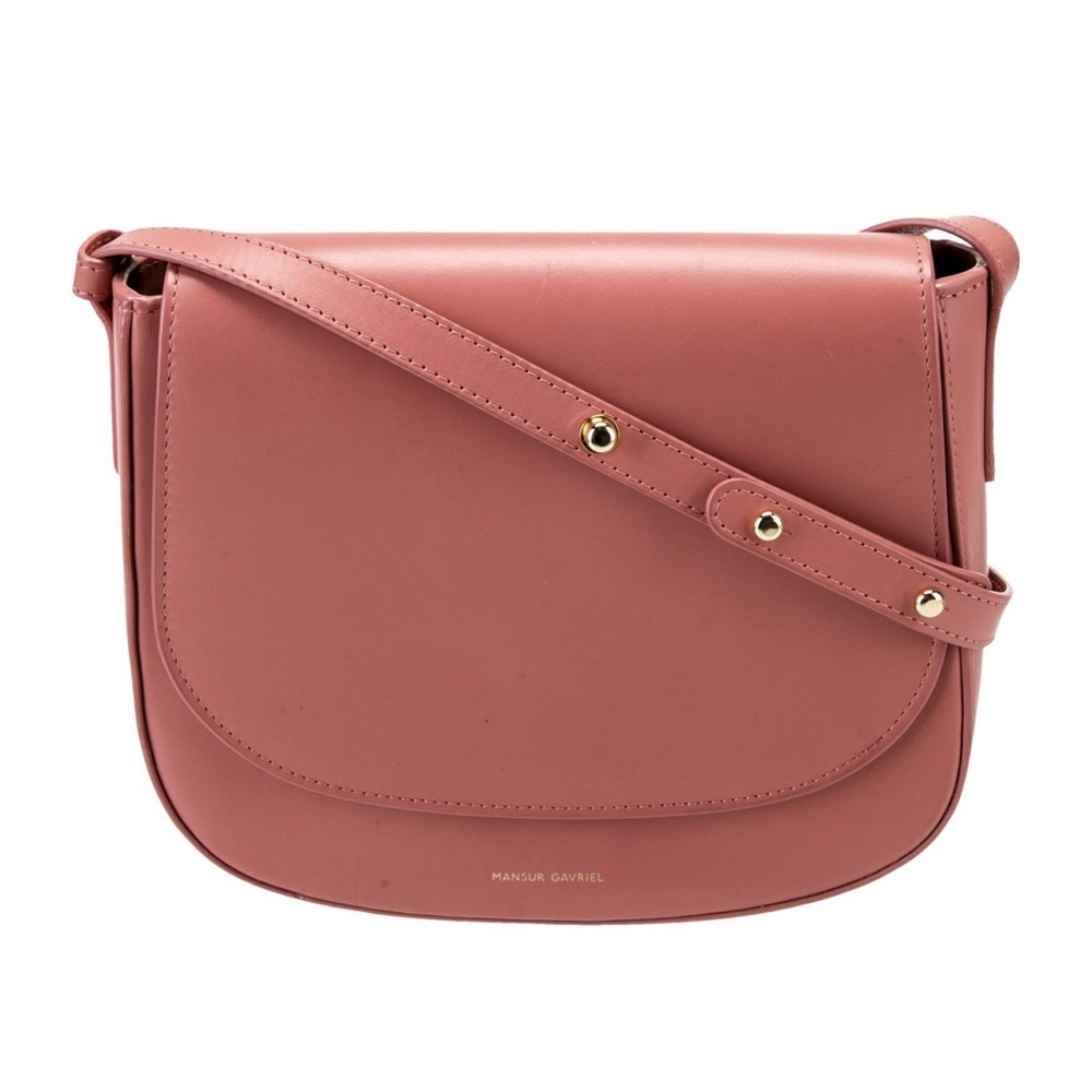 Mansur Gavriel Classic Crossbody Bag Calfskin Leather in Blush Pink (rare color)